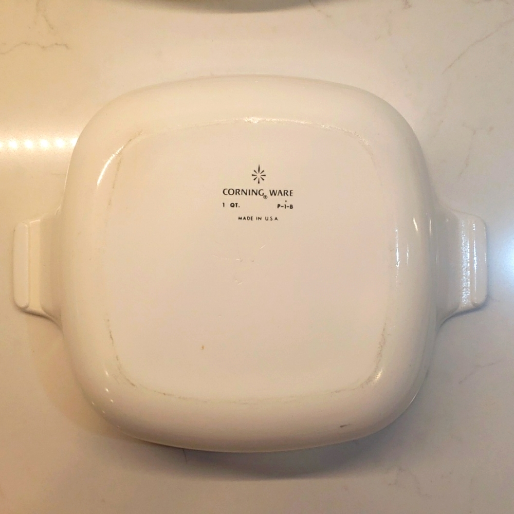 Vintage CORNING WARE Covered Casserole BLUE CORNFLOWER With Chrome Stand - Picture 4 of 7